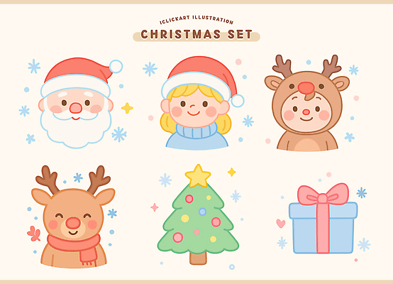 캐릭터 디자인 감정 컬러 크리스마스 겨울 일러스트 가족 크리스마스카드 선물 장식 크리스마스트리 산타클로스 축제 분위기 즐거움 설렘 순록 국내일러스트 AI파일 계절 기념일 컨셉 관계 카드_감사 파일형식 벡터