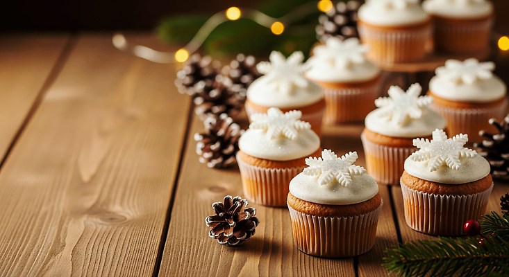 JPG 편집이미지 크리스마스 겨울 탁자 디저트 조명 따뜻함 장식 파티 축제 소나무 눈송이 편안함 컵케이크 제빵 편집실사 AI포토 AI콘텐츠 나무 계절 기념일 음식 가구 눈_날씨 이벤트 제과제빵 케이크 감각 CG 파일형식