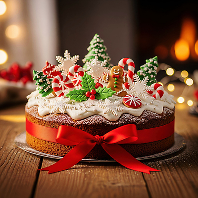 JPG 나무 편집이미지 음식 크리스마스 겨울 가족 디저트 조명 사탕 장식 파티 케이크 축제 눈송이 크리스마스케이크 편집실사 AI포토 AI콘텐츠 식물 계절 기념일 관계 눈_날씨 이벤트 CG 파일형식