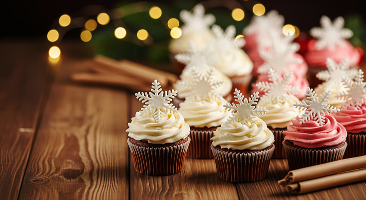 JPG 편집이미지 음료 컬러 크리스마스 겨울 디저트 조명 장식 파티 눈송이 달콤 컵케이크 즐거움 제빵 나무탁자 편집실사 AI포토 AI콘텐츠 계절 기념일 감정 음식 탁자 눈_날씨 이벤트 제과제빵 케이크 맛 CG 파일형식