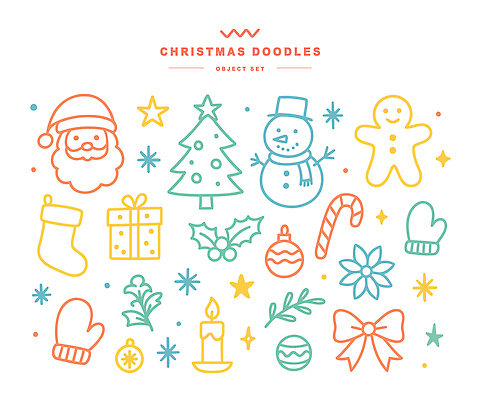 디자인 꽃 별 리본 크리스마스 겨울 라인일러스트 일러스트 초 눈사람 양말 사탕 선물 이벤트 장식 크리스마스트리 산타클로스 축제 생크림 국내일러스트 AI파일 자연요소 식물 계절 기념일 디저트 크림 파일형식 벡터