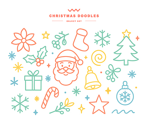 별 크리스마스 겨울 라인일러스트 일러스트 가족 사탕 선물 이벤트 장식 크리스마스트리 산타클로스 축제 초인종 눈송이 즐거움 손그림 연말 국내일러스트 AI파일 자연요소 계절 기념일 감정 관계 디저트 눈_날씨 종 파일형식 벡터