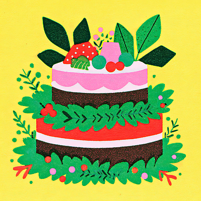 JPG 식물 디자인 기념일 컬러 과일 일러스트 디저트 이벤트 장식 노란색 파티 케이크 축제 축하 생일 달콤 화사함 생화 크리스마스케이크 국내일러스트 AI일러스트 AI콘텐츠 꽃 음식 컨셉 크리스마스 맛 파일형식