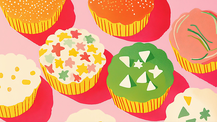 JPG 별 컬러 과일 일러스트 탁자 디저트 요리 장식 여름 파티 초콜릿 달콤 맛 컵케이크 즐거움 제빵 싱그러움 크리스마스케이크 국내일러스트 자연요소 계절 감정 음식 가구 컨셉 크리스마스 이벤트 제과제빵 케이크 파일형식