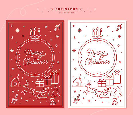 동물 디자인 별 크리스마스 겨울 일러스트 재료 초 캘리그라피 크리스마스카드 선물 장식 빨간색 산타클로스 꼬리표 축제 루돌프 흰색 테마 국내일러스트 AI파일 자연요소 계절 기념일 컬러 사슴 카드_감사 라벨 파일형식 벡터