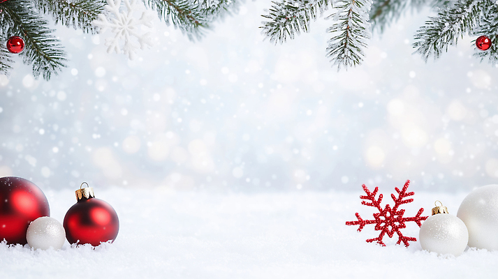 JPG 편집이미지 크리스마스 겨울 공 풍경 장식 빨간색 크리스마스트리 축제 흰색 눈송이 휴일 분위기 장면 오너먼트 이미지편집 AI컴퓨터그래픽 AI콘텐츠 계절 기념일 컬러 컨셉 크리스마스장식 눈_날씨 파일형식