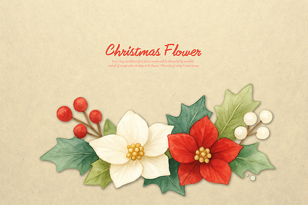 PSD 식물 디자인 계절 꽃 컬러 잎 크리스마스 겨울 일러스트 자연 장식 빨간색 꽃병 축제 흰색 꽃꽂이 베리 포인세티아 색감 국내일러스트 기념일 과일 생태계 원예 파일형식