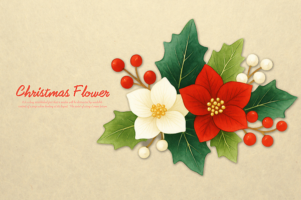 PSD 식물 디자인 계절 꽃 컬러 잎 크리스마스 겨울 일러스트 자연 사랑 풍경 이벤트 장식 축제 기쁨 만남 연휴 포인세티아 국내일러스트 기념일 감정 컨셉 공휴일 생태계 파일형식