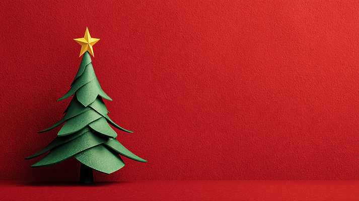 JPG 편집이미지 기념일 크리스마스 겨울 장식 빨간색 초록색 크리스마스트리 파티 축제 기쁨 종이공예 연말 핸드메이드 편집3D AI컴퓨터그래픽 AI콘텐츠 계절 감정 컬러 이벤트 3D 공예 파일형식