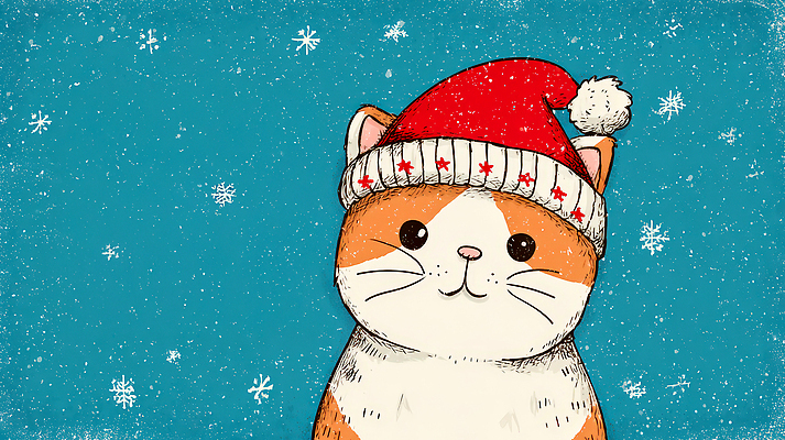 JPG 동물 캐릭터 하늘색 백그라운드 크리스마스 겨울 일러스트 상상 놀이 털모자 반려동물 귀여움 축제 고양이 눈송이 휴일 즐거움 그림 국내일러스트 모자_잡화 계절 기념일 감정 컨셉 포유류 눈_날씨 파란색 파일형식