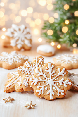 JPG 편집이미지 크리스마스 겨울 디저트 조명 장식 쿠키 눈송이 맛 제빵 나무탁자 맛있는 아기자기 이미지편집 AI포토 AI콘텐츠 계절 기념일 음식 컨셉 탁자 눈_날씨 제과제빵 파일형식