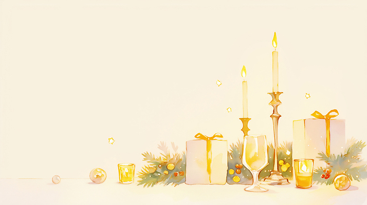 JPG 행복 감정 크리스마스 일러스트 초 가족 자연 탁자 선물 장식 빛 크리스마스트리 축제 마음 축하 분위기 오브젝트 향초 연말 송년회 국내일러스트 AI일러스트 AI콘텐츠 기념일 가구 컨셉 관계 생태계 파일형식