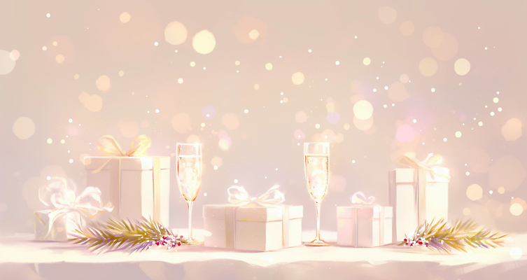JPG 감정 크리스마스 일러스트 가족 탁자 잔 선물 사랑 장식 친구 반짝임 상자 파티 축제 모임 분위기 편안함 샴페인 즐거움 연말 특별함 송년회 국내일러스트 AI일러스트 AI콘텐츠 식기 기념일 가구 컨셉 관계 모션 주류 이벤트 감각 파일형식