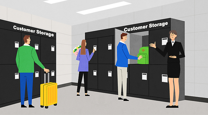 다수 컨셉 관계 말하기 사람 예절 파일형식 벡터 여행 남자 여자 대화 상점 서비스 수하물 저장소 모던 도시 시설 친구 도움 여러명 출입구 국내일러스트 AI파일 일러스트 매너 관람