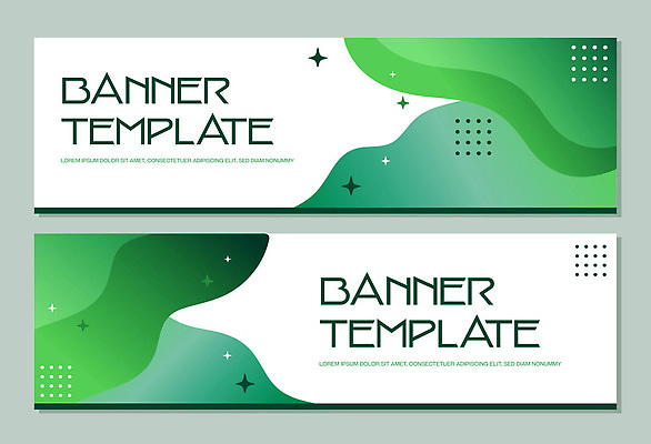 템플릿 디자인 배너 배너템플릿 컬러 곡선 그래픽 초록색 알림 모던 레이아웃 기하학 마케팅 소프트웨어 웹디자인 AI파일 선 무늬 파일형식 벡터