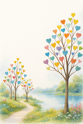 JPG 나무 공원 꽃 감정 여유 컬러 일러스트 자연 하늘 생명 사랑 사람 풍경 일상 평화 걷기 하트 강가 그림 국내일러스트 AI일러스트 AI콘텐츠 모양 식물 공공시설 컨셉 모션 라이프 강 생태계 파일형식