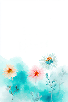 식물 꽃 컬러 백그라운드 컨셉 감각 생태계 파일형식 수채화 예술 자연 부드러움 파란색 화사함 조화 장식 평화 감정 장면 디자인 대칭 국내일러스트 JPG 일러스트 꽃백그라운드
