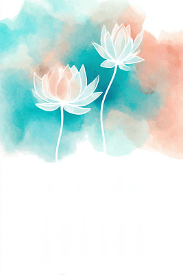 식물 계절 꽃 백그라운드 컨셉 학용품 생태계 파일형식 수련꽃 자연 파스텔 조화 평화 차분 그림 예술 수채화 컬러 장식 정원 봄 여름 디자인 화사함 국내일러스트 JPG 일러스트 꽃백그라운드