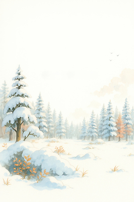 나무 식물 동물 계절 겨울 눈_날씨 풍경 생태계 파일형식 숲 조용 고요 겨울풍경 자연 흰눈 소나무 잎 조류 국내일러스트 JPG 일러스트