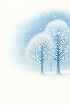 식물 계절 컬러 컨셉 겨울 눈_날씨 풍경 그림 생태계 파일형식 나무 눈송이 차가움 평화 자연 조용 풍경화 흰색 백그라운드 고요 설원 겨울풍경 국내일러스트 JPG 일러스트