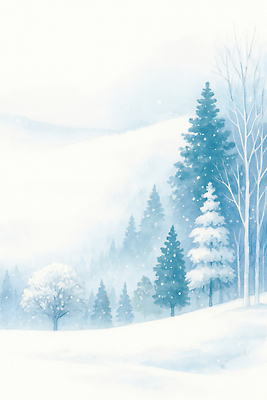 나무 식물 계절 컬러 컨셉 산 생태계 파일형식 겨울 숲 풍경 고요 하늘 자연 차가움 평화 흰색 나뭇가지 길 산기슭 조용 국내일러스트 JPG 일러스트
