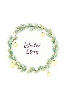 계절 기념일 꽃 생태계 파일형식 겨울 크리스마스 화환 장식 전구 자연 축제 연말 오브젝트 식물 JPG 국내일러스트 일러스트