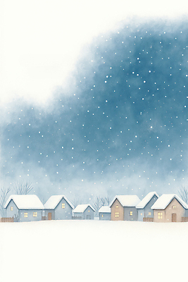 식물 계절 컬러 컨셉 건물 라이프 야간 생태계 파일형식 겨울 마을 주택 저녁 풍경 빛 고요 자연 흰색 스노우 하늘 나무 차가움 따뜻함 생활 평화 일상 JPG 국내일러스트 일러스트