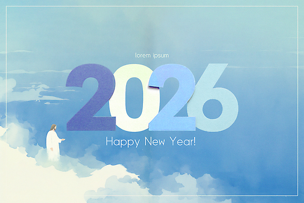 편집이미지 문자 감정 컨셉 새해인사 신_종교 연도 파일형식 2026년 예수 새해 하늘 축하 신비 풍경 변화 시작 컬러 미래 희망 계획 목표 타이포그라피 이미지편집 PSD 병오년 해피뉴이어