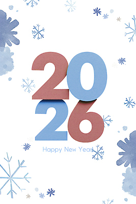 편집이미지 문자 컨셉 학용품 눈_날씨 새해인사 연도 파일형식 2026년 새해 숫자 디자인 축하 파스텔 눈송이 컬러 장식 백그라운드 아기자기 연말 이벤트 메시지 타이포그라피 이미지편집 PSD 병오년 해피뉴이어