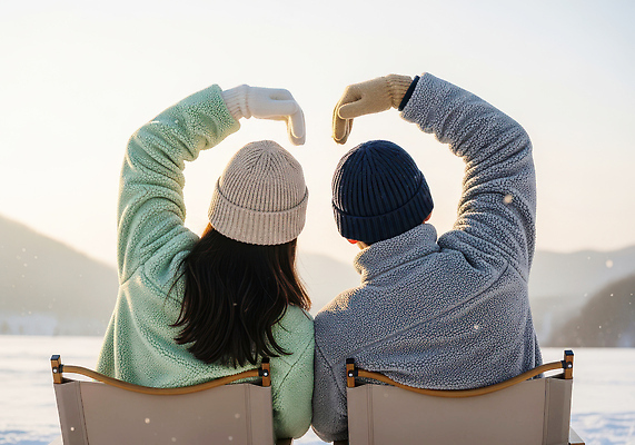 모양 잡화 계절 감정 컨셉 관계 휴식 태양 CG 생태계 파일형식 겨울 산 커플 사랑 하트 햇빛 풍경 자연 산책 소통 포즈 목도리 편집실사 JPG 편집이미지 의료성형뷰티