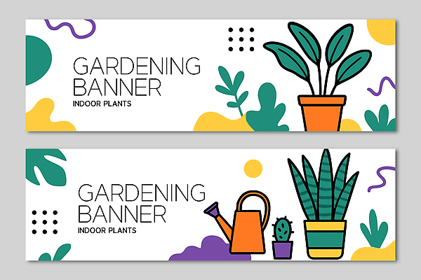 식물 템플릿 디자인 배너 배너템플릿 화분 컬러 패턴 그래픽 장식 모던 원예 생동감 AI파일 무늬 취미 파일형식 벡터