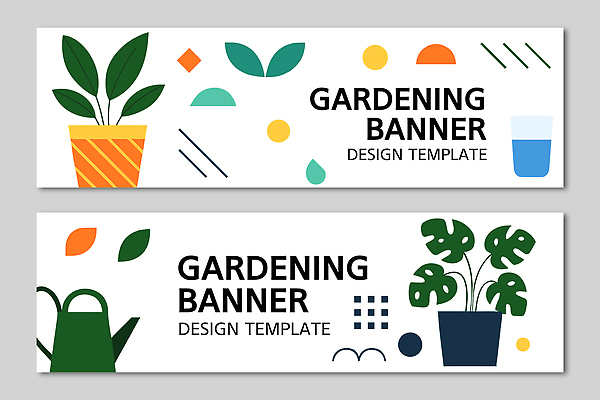 모양 식물 템플릿 디자인 배너 배너템플릿 화분 컬러 잎 그래픽 물 정원 도구 원예 가꾸기 다육식물 AI파일 자연요소 취미 파일형식 벡터