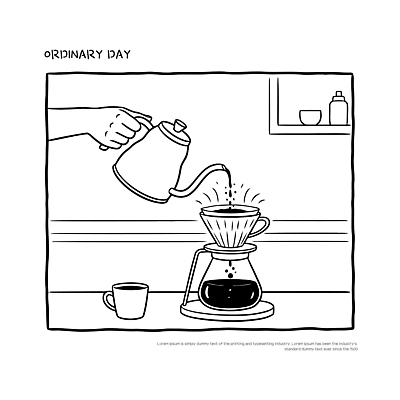 손 여유 커피 음료 일러스트 아침 티타임 따뜻함 일상 물 주방 커피잔 커피메이커 즐거움 일과 포트 수공예 드립커피 홈카페 차분 국내일러스트 AI파일 주간 자연요소 감정 컨셉 휴식 잔 라이프 신체부위 카페 공예 커피용품 파일형식 벡터
