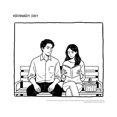 공원 여유 벤치 일러스트 자연 한국 함께함 대화 여러명 일상 책 청춘 독서 햇빛 편안함 소중 즐거움 소통 순간 오후 국내일러스트 AI파일 공공시설 감정 아시아 다수 컨셉 의자 말하기 사람 라이프 태양 감각 생태계 파일형식 벡터