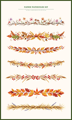 PSD 식물 디자인 열매 꽃 예술 컬러 잎 패턴 일러스트 자연 추상 수채화 장식 세트 제조 공예 수공예 국내일러스트 무늬 취미 생태계 파일형식