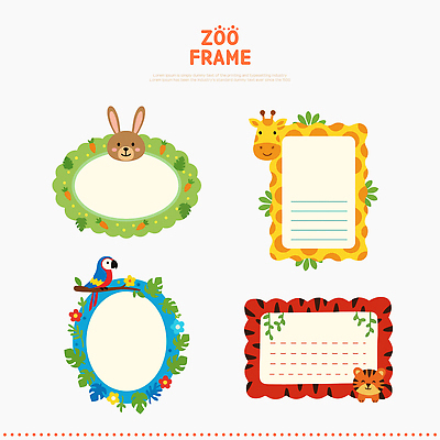 동물 디자인 어린이 컬러 백그라운드 일러스트 자연 프레임 동물원 그래픽 장식 귀여움 아기 토끼 호랑이 기린 즐거움 그림 앵무새 꾸미기 국내일러스트 AI파일 감정 컨셉 포유류 조류 사람 반려동물 생태계 파일형식 벡터