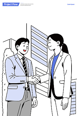 건축물 옷 컨셉 비즈니스 표정 말하기 사람 네트워크 파일형식 벡터 두명 도시 관계 미소 남자 여자 정장 건물 사무실 대화 회의 만남 네트워킹 상호작용 분위기 협력 AI파일 국내일러스트 일러스트