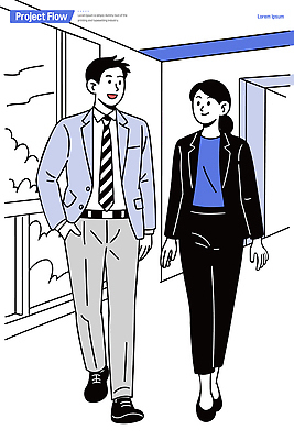 직업 옷 감정 다수 컨셉 회사 비즈니스 관계 모션 표정 말하기 사람 라이프 파일형식 벡터 사무실 대화 남자 여자 복도 정장 걷기 분위기 즐거움 직장 일상 여러명 상호작용 직장인 만남 협력 웃음 동료 AI파일 국내일러스트 일러스트