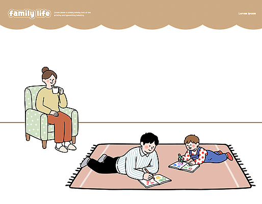라이프스타일 음료 의자 가족 관계 모션 학용품 표정 건물 감각 파일형식 벡터 시간 주택 거실 그림 그리기 부모 소파 커피 따뜻함 오후 편안함 놀이 크레파스 색칠 양말 웃음 국내일러스트 일러스트 AI파일 가족라이프