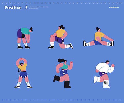 옷 계절 스포츠 컨셉 모션 건강 운동 파일형식 벡터 스트레칭 달리기 운동복 체육 준비 헬스 균형 유연 운동선수 여름 연습 소통 협력 창의성 스트레스해소 국내일러스트 일러스트 AI파일