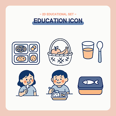 식기 음식 디저트 수저 수중동물 파일형식 벡터 교육 식사 음료 과일 채소 밥 국 숟가락 접시 과자 어류 AI파일 일러스트 국내일러스트