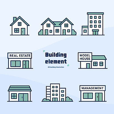 건축물 비즈니스 주택 빌딩 건물 재산 파일형식 벡터 부동산 아파트 고층빌딩 관리 모델하우스 사무실 디자인 도시 AI파일 일러스트 국내일러스트