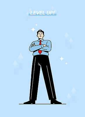 감정 컬러 컨셉 회사 관계 모션 말하기 사람 파일형식 벡터 남자 자신감 목표 성공 팔짱 백그라운드 파란색 직장 비즈니스 성장 발전 이미지 대화 소통 긍정적 긍정 변화 친구 국내일러스트 일러스트 AI파일