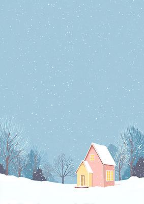 식물 계절 컬러 컨셉 눈_날씨 건물 시골 생태계 파일형식 겨울 주택 나무 풍경 차가움 하늘 평화 자연 설원 조용 따뜻함 초록색 눈내림 사계절 농촌 풍요 JPG 국내일러스트 일러스트