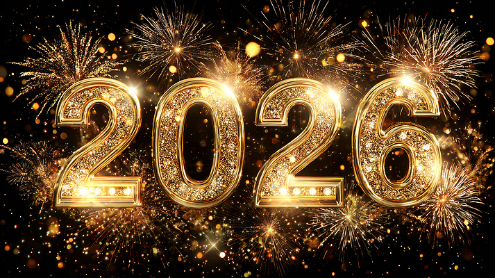 편집이미지 문자 감정 컨셉 모션 놀이 하늘 야간 연도 파일형식 2026년 새해 불꽃놀이 숫자 반짝임 축하 즐거움 기쁨 축제 환영 밤하늘 희망 화려 장식 이미지편집 JPG 타이포그라피 병오년 폭죽