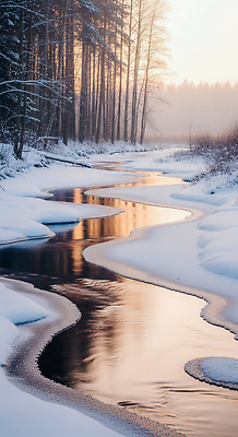 주간 자연요소 식물 계절 태양 CG 생태계 파일형식 강 겨울 숲 아침 햇빛 자연 반사 물 나무 조용 풍경 하늘 따뜻함 편집실사 편집이미지 JPG