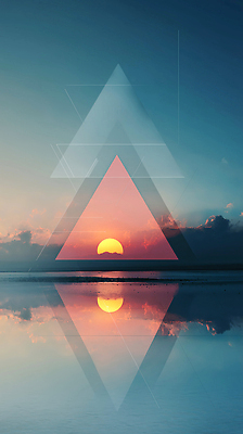 자연요소 편집이미지 무늬 노을 생태계 파일형식 태양 바다 수평선 풍경 일몰 반사 기하학 패턴 자연 컬러 하늘 조화 이미지편집 JPG