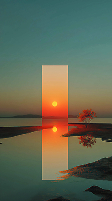 자연요소 식물 편집이미지 컨셉 노을 생태계 파일형식 일몰 호수 나무 반사 풍경 자연 평화 하늘 물 컬러 조화 바다 섬 이미지편집 JPG