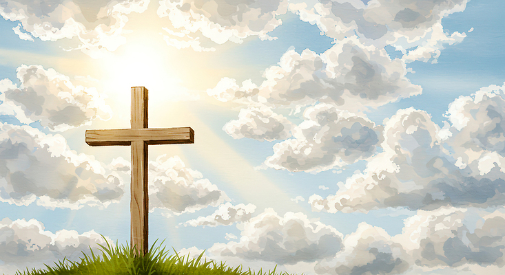 주간 감정 종교 컨셉 태양 생태계 파일형식 십자가 하늘 햇빛 장면 자연 믿음 기독교 상징 초원 평화 숲 예배 영광 조화 빛 아침 국내일러스트 일러스트 JPG