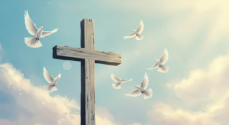 식물 감정 컨셉 조류 생활 생태계 파일형식 십자가 비둘기 하늘 평화 나무 비행 풍경 상징 종교 자연 조화 라이프 희망 자유 기도 사랑 믿음 국내일러스트 일러스트 JPG